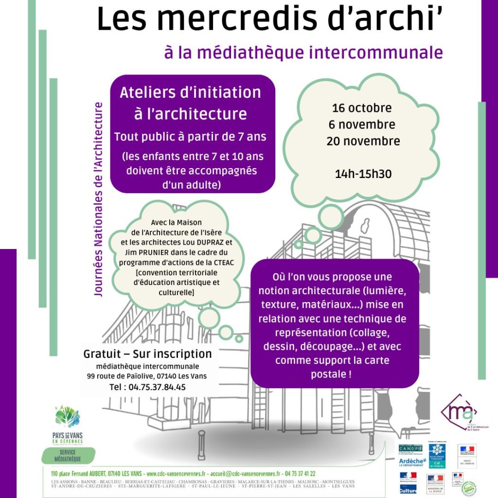 Visuel des ateliers d'initiation à l'architecture