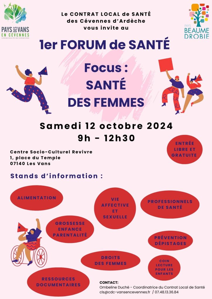 Affiche du 1er forum de santé du 12 octobre 2024