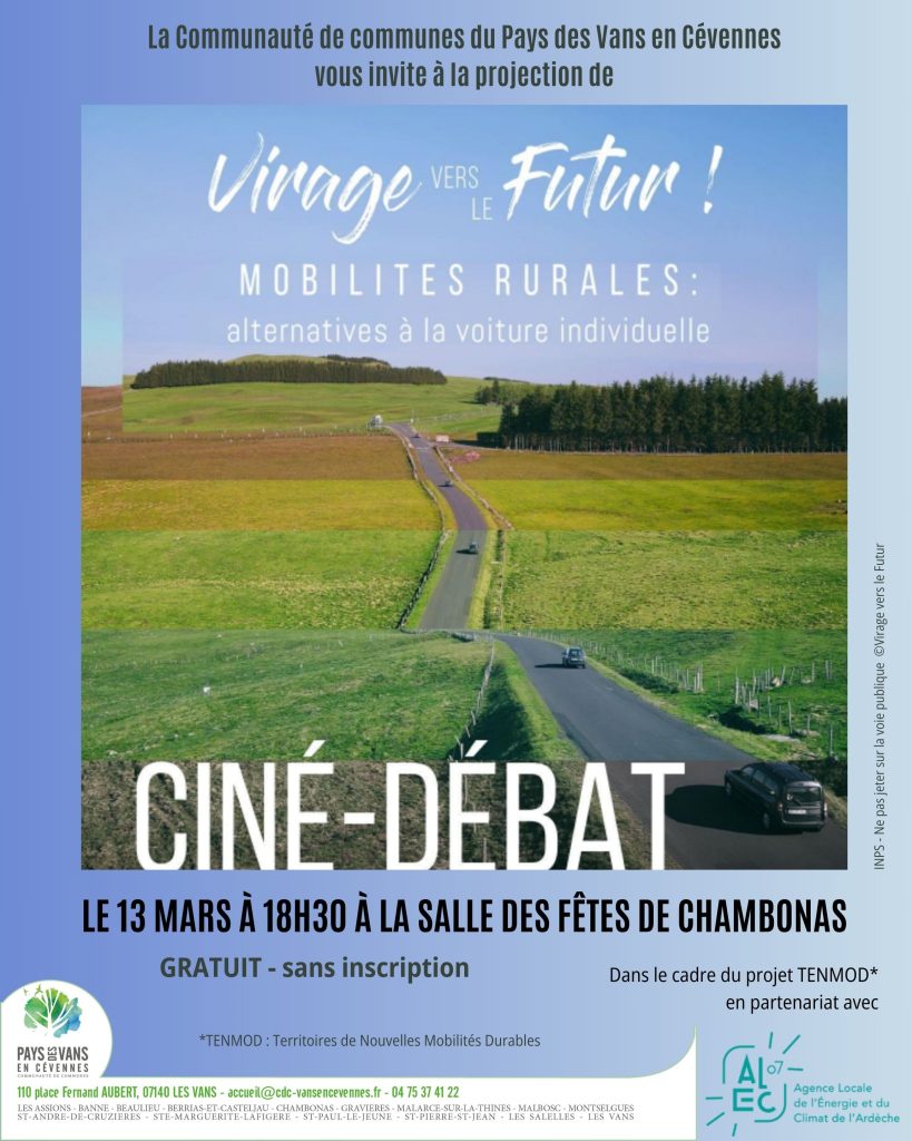 Affiche de la soirée cinéma sur la mobilité en milieu rural