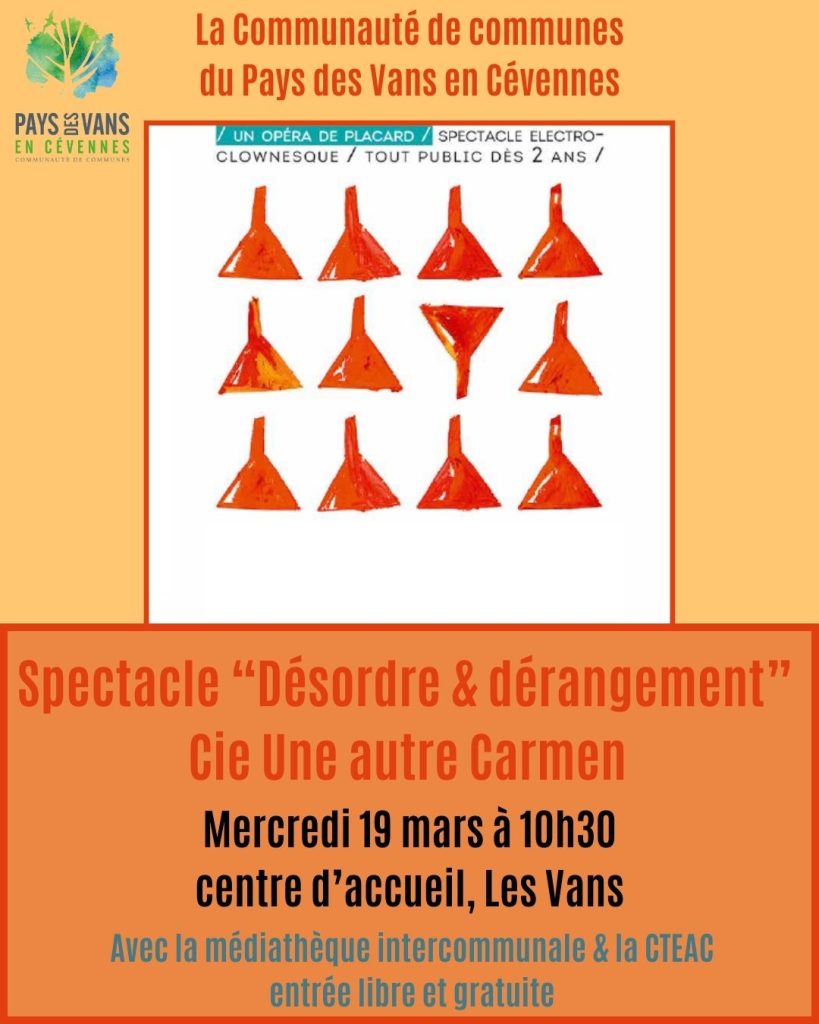 affiche du spectacle "Désordre et dérangement" le 19 mars 2025